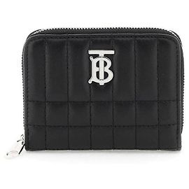 Burberry Quilted Leather Zipper Wallet Black