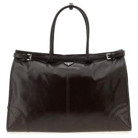Prada Leather Tote Bag Brown