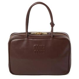 Miu Miu Leather Bow Bag Large Brown