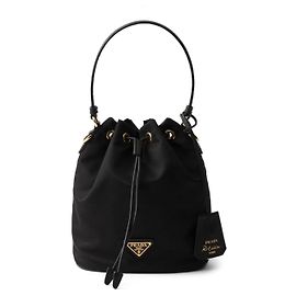 Prada Bolsa Mini de Nylon Reedição Preta Preto