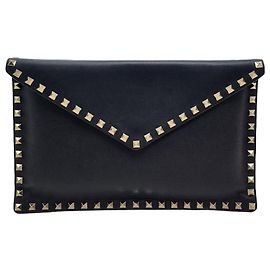 Valentino Borsa Clutch Envelope Rockstud Nero