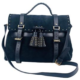 Mulberry Sac à main épaule à franges noires Noir