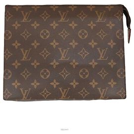 Louis Vuitton Bolsa Clutch de Necessaire Marrom