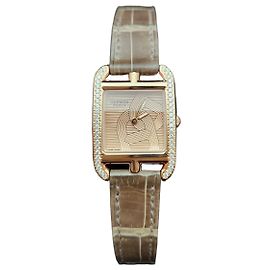 Hermès Cape Cod Small Diamond Bezel Gold Case Years Golden