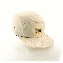 Burberry Boné de beisebol suave fawn Marrom