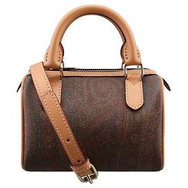 Etro Mini Borsa Boston Paisley Marrone