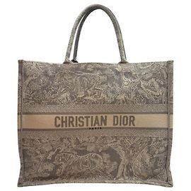 Dior Buch Tote Toad Jui Groß Grau Braun