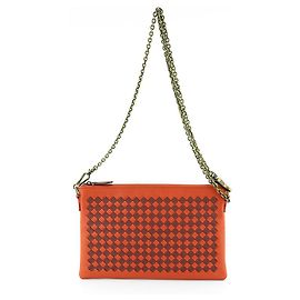 Bottega Veneta Borsa a tracolla in pelle rossa chiara Rosso