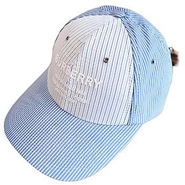 Burberry Baseballkappe Streifenmuster Blau Blau