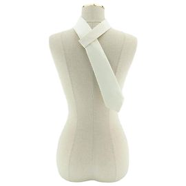Burberry Manston White Silk Tie White