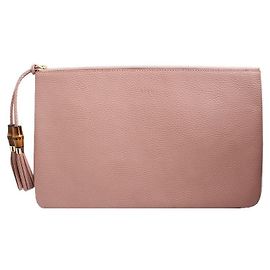 Gucci Bolsa de mão de couro rosa Indie em bambu Rosa
