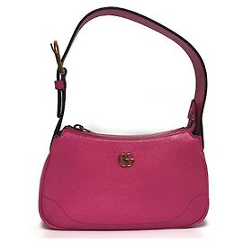 Gucci Leather Aphrodite GG Mini Shoulder Bag Pink Pink