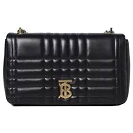 Burberry Bolsa Rola média em couro acolchoado Preto