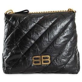 Balenciaga Bolsa hobo pequena acolchoada preta Preto