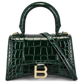 Balenciaga Borsa a mano Hourglass XS Verde