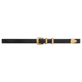 Céline Small Western Belt in TAURILLON Leather Black