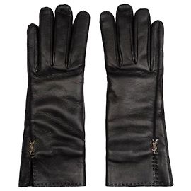 Saint Laurent CASSANDRE Handschuhe Schwarz