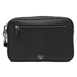 Valentino Leather Pouch Black
