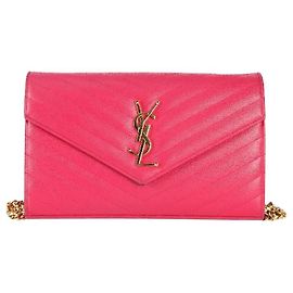 Saint Laurent Bolsa transversal WOC em couro rosa Rosa