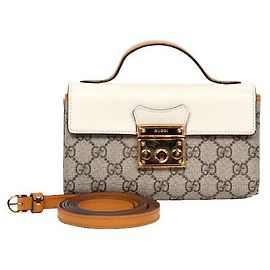 Gucci Bolsa transversal com alça superior e mini cadeado Multicor