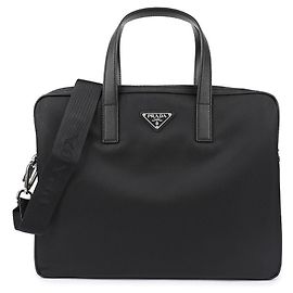 Prada Borsa porta documenti in nylon Nero