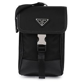 Prada Re-Nylon Phone Holder Bag Black