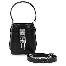 Givenchy Bolsa bucket micro de couro Sharklock Box Preto