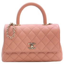 Chanel Coco Handle Caviar Petit Rose Or Rose
