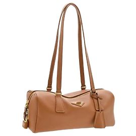 Prada Medium Leather Top Handle Bag Brown