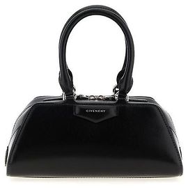 Givenchy Mini bolsa de couro Antigona Leste-Oeste Preto