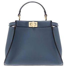 Fendi Peekaboo Mini Leather Bag AHJW Blue