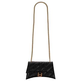 Balenciaga Bolsa de corrente matelassada CRUSH XS Preto