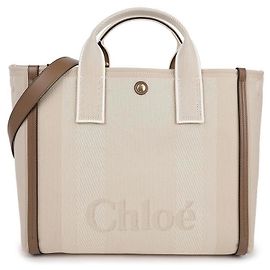 Chloé Canvas Tote Bag Brown