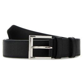 Prada Saffiano-Leder Gürtel Schwarz