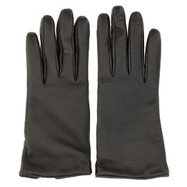 Saint Laurent Lammfellhandschuhe Cassandre Schwarz