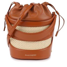 Alexander Mcqueen Borsa a secchiello Rise Marrone