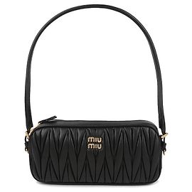 Miu Miu Nappa-Leder-Pouch Schwarz