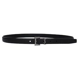 Saint Laurent Monogram Logo Gürtel Schwarz
