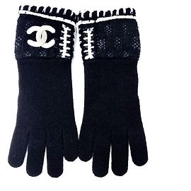 Chanel Kaschmirhandschuhe Schwarz