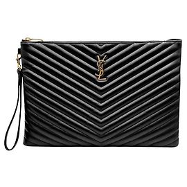 Saint Laurent Monogram Clutch Black