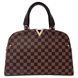Louis Vuitton Bolsa de Boliche Damier Kensington Marrom