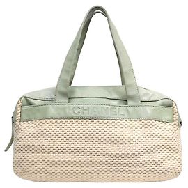 Chanel Borsa a spalla con logo menta Multicolore