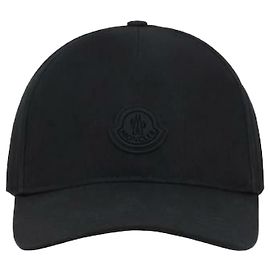 Moncler Logo Patch Baseball Cap Black