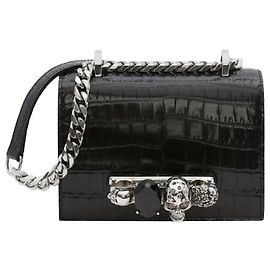 Alexander Mcqueen Borsa mini satchel con gioielli Nero
