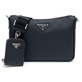 Prada Borsa a Spalla in Pelle Saffiano Nero