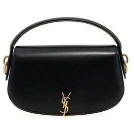 Saint Laurent Bolsa de ombro meia-lua Preto