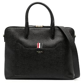 Thom Browne Malette en cuir grain de galet Noir