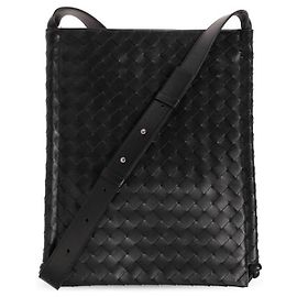 Bottega Veneta Large Flat Loop Crossbody Bag Black