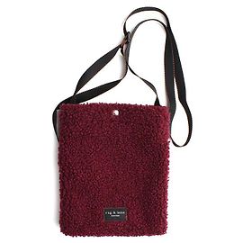 Rag & Bone Bolso cruzado de forro polar burdeos Roja