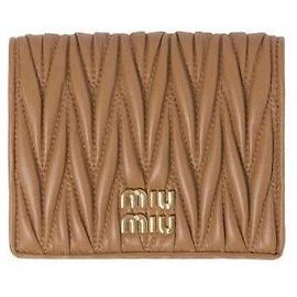 Miu Miu Nappa-Leder-Geldbörse Braun